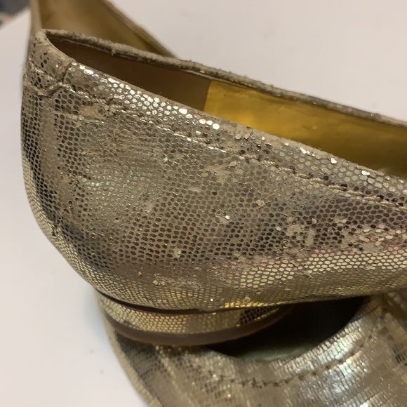 BANDOLINO GOLD Metallic Glitter BALLET FLATS SHOES SZ 6 M NEW NO BOX - Picture 10 of 10